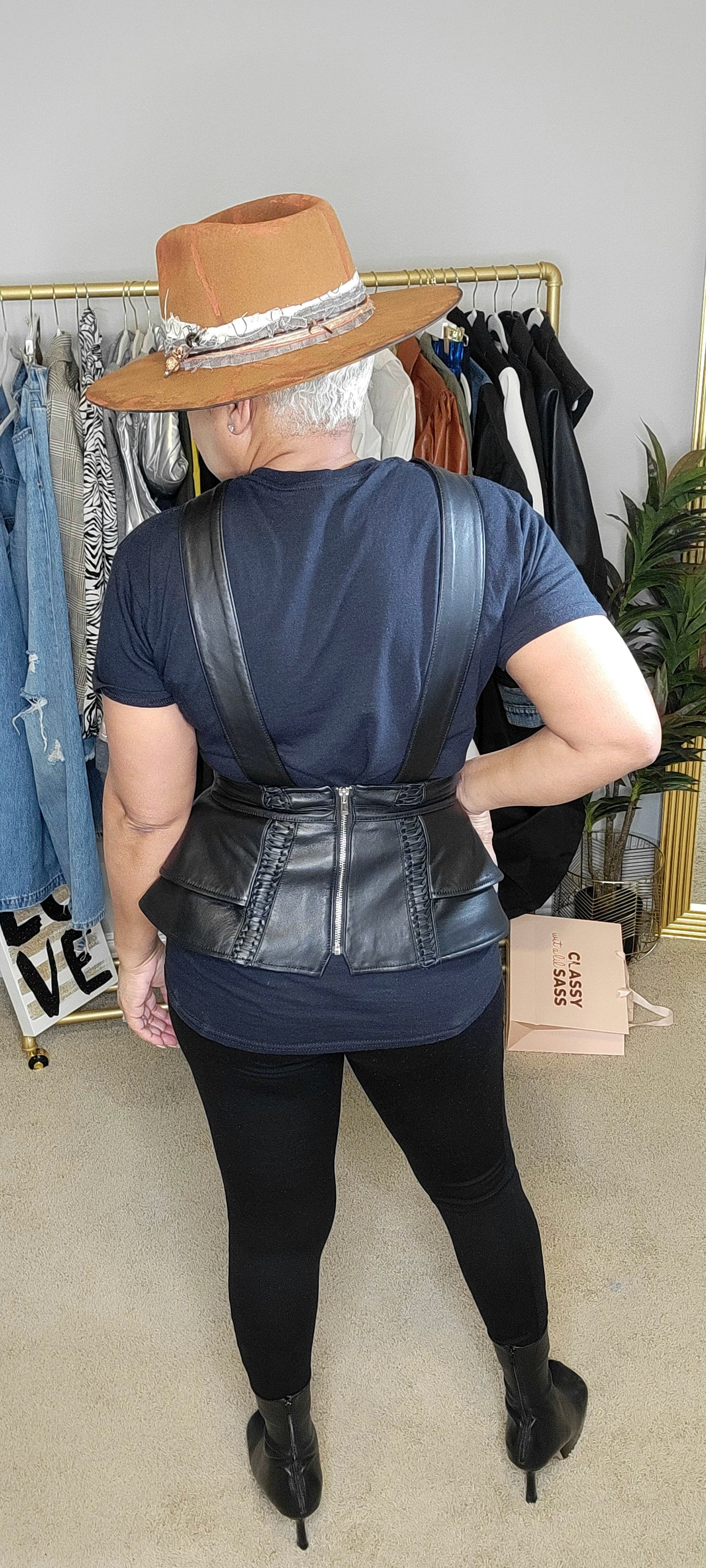 Luxury Leather Belt Vest